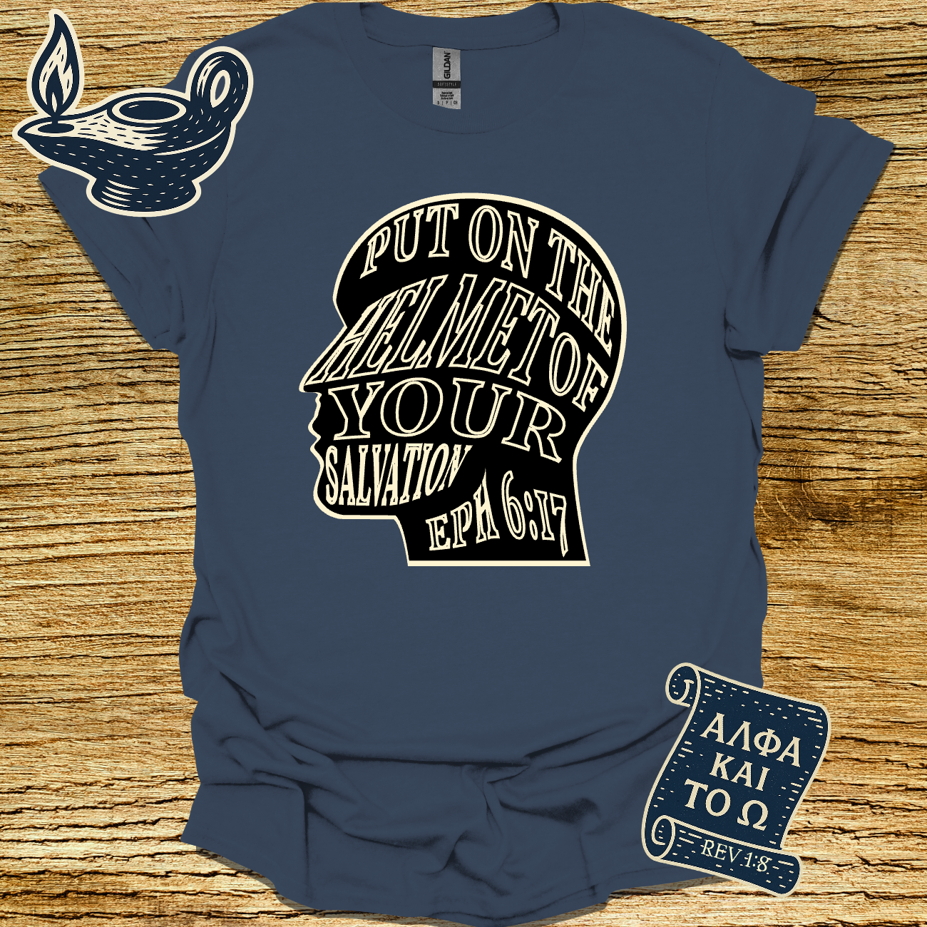 PUT ON YOUR THE HELMET OF YOUR SALVATION I Ephesians 6:17 | Unisex Christian T-Shirt