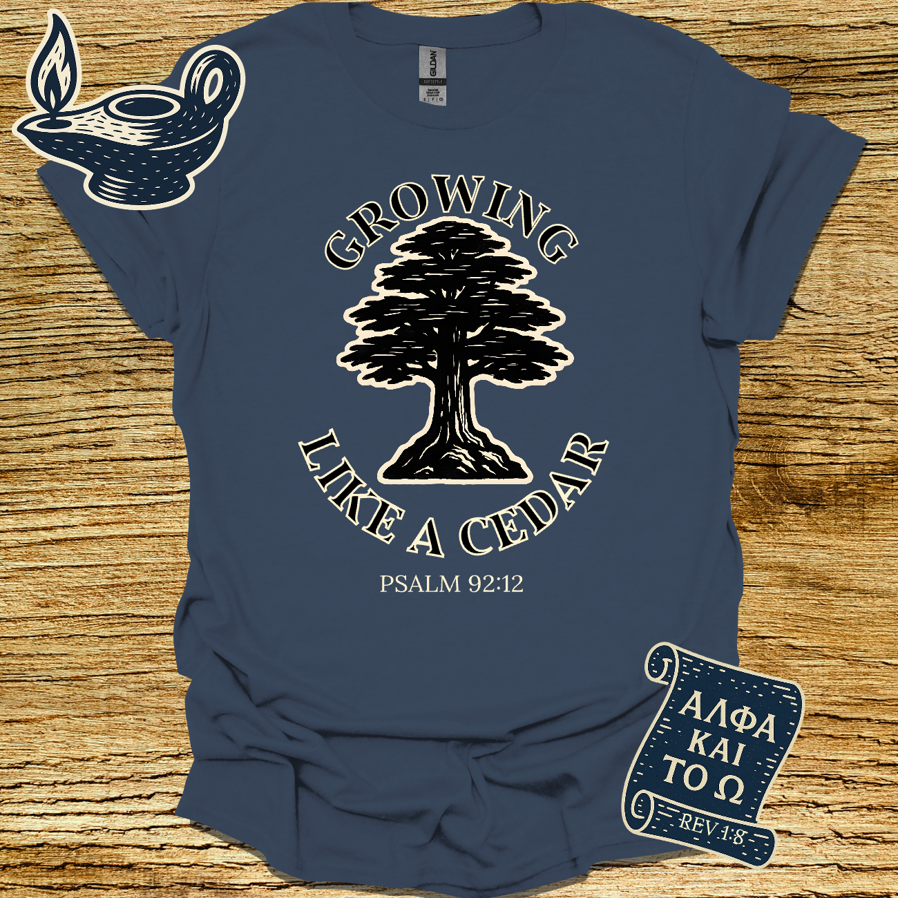 GROWING LIKE A CEDAR | Psalm 92:12 | Unisex Christian T-Shirt