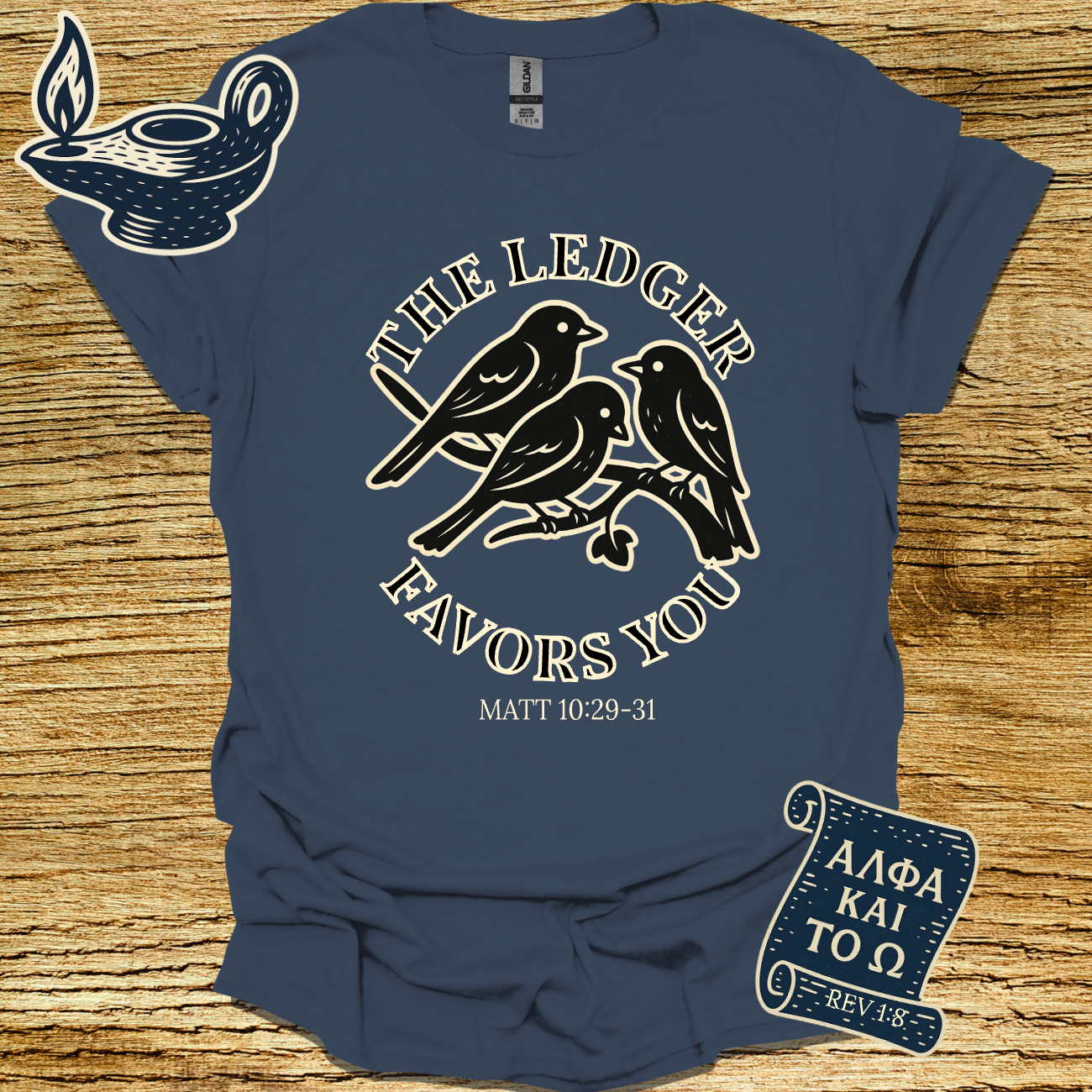 THE LEDGER FAVORS YOU | Matthew 10:29-31 | Unisex Christian T-Shirt