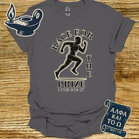 RACE FOR THE PRIZE | 1 Corinthians 9:24-27 | Unisex Christian T-Shirt