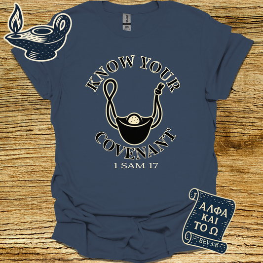 KNOW YOUR COVENANT I 1 Samuel 17 | Unisex Christian T-Shirt