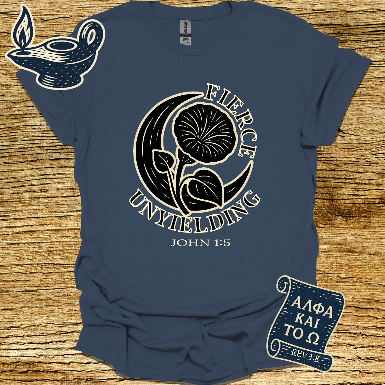 FIERCE UNYIELDING | John 1:5 | Unisex Christian T-Shirt