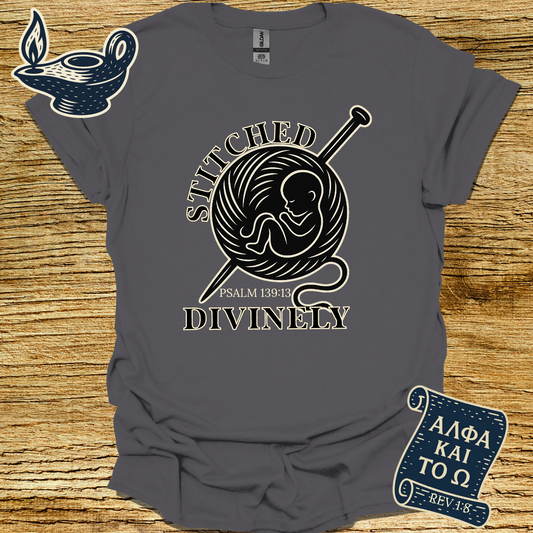 STITCHED DIVINELY | PSALM 139:13 | Unisex Christian T-Shirt