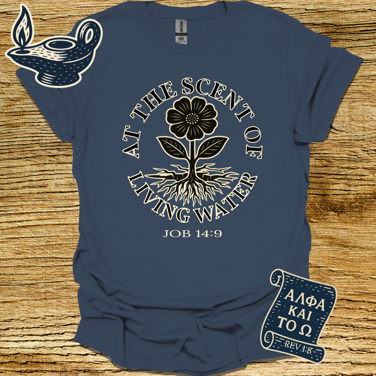 AT THE SCENT OF LIVING WATER | JOB 14:9 | Unisex Christian T-Shirt