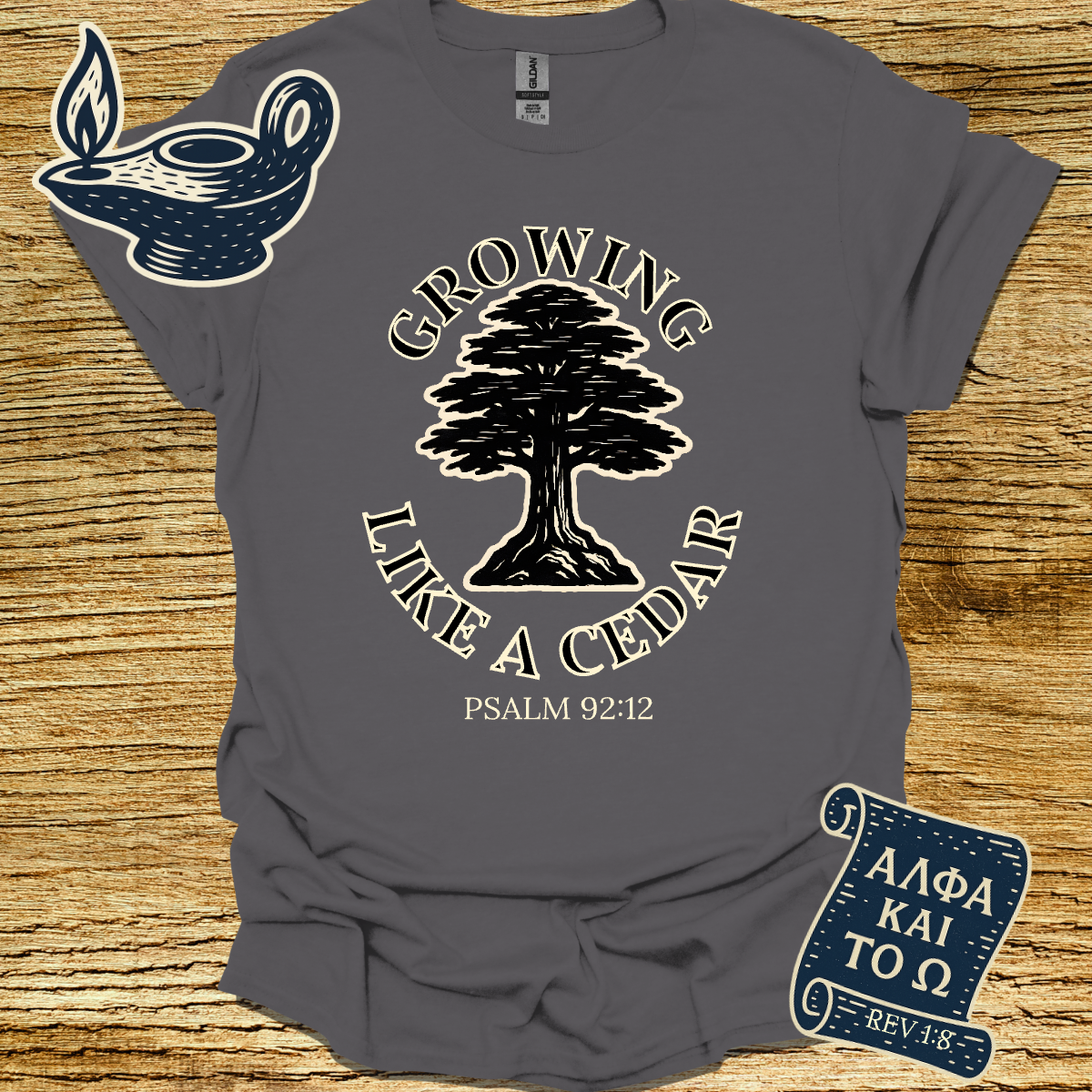 GROWING LIKE A CEDAR | Psalm 92:12 | Unisex Christian T-Shirt