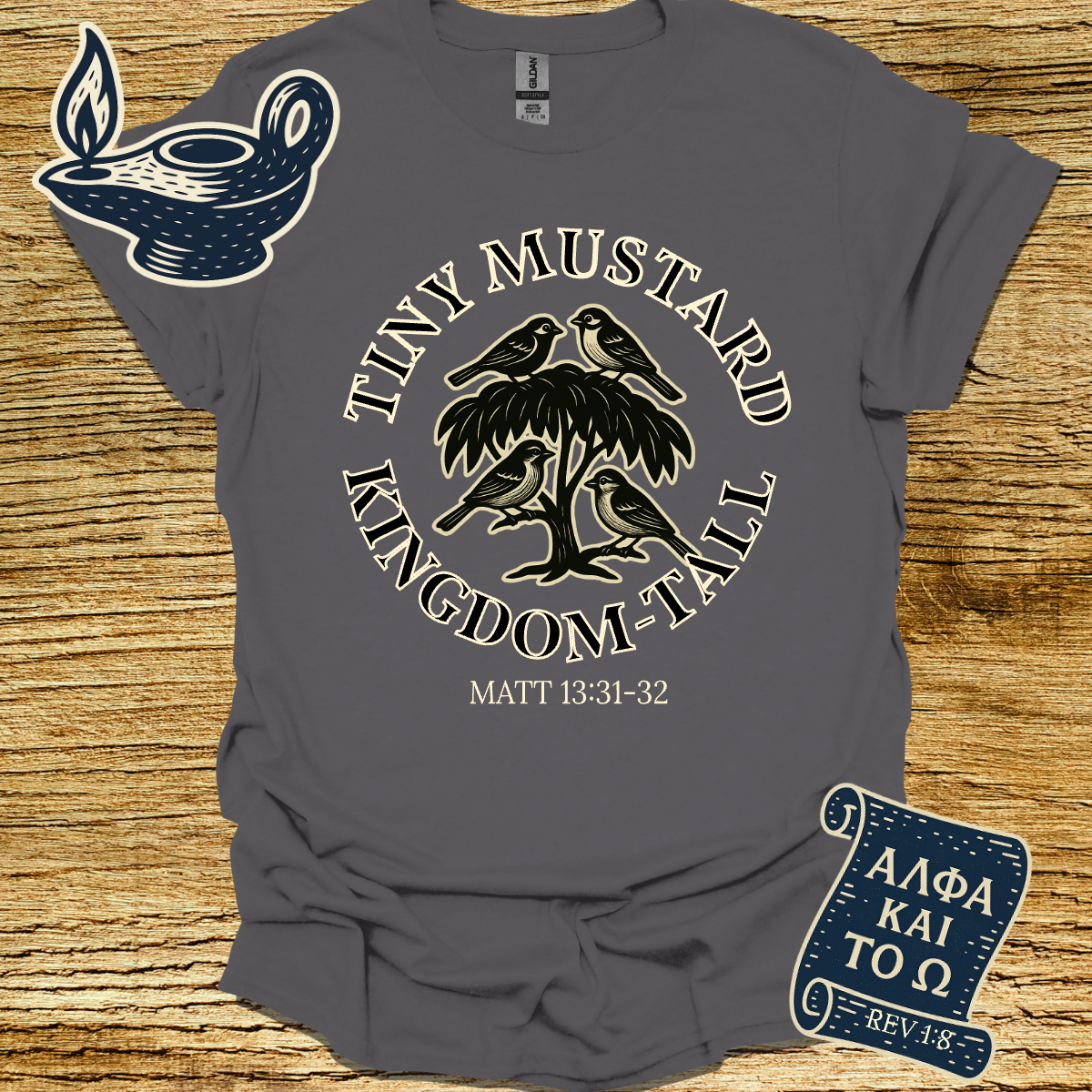 TINY MUSTARD KINGDOM-TALL | Mathew 13:31-32 | Unisex Christian T-Shirt