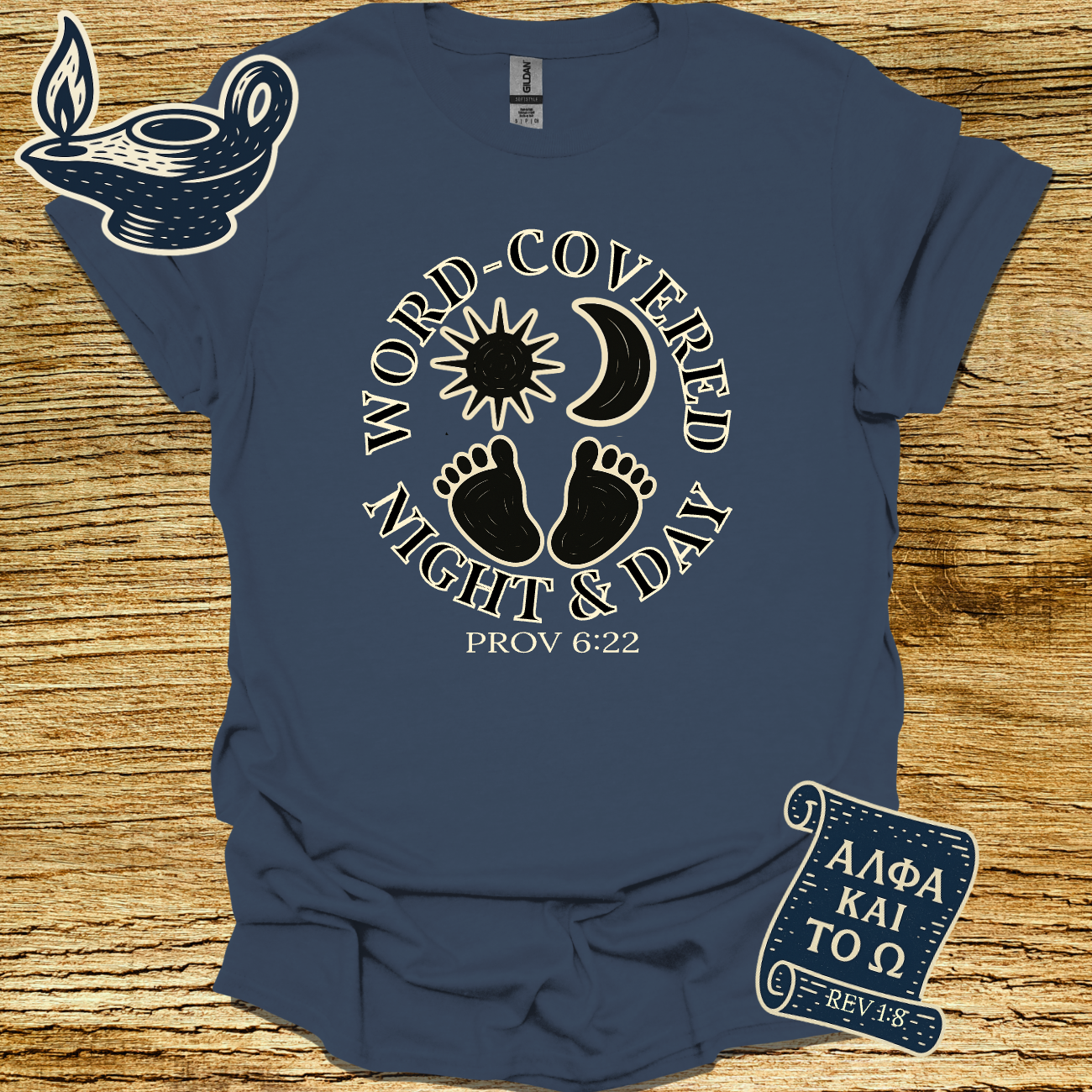 WORD-COVERED NIGHT AND DAY | Proverb 6:22 | Unisex Christian T-Shirt