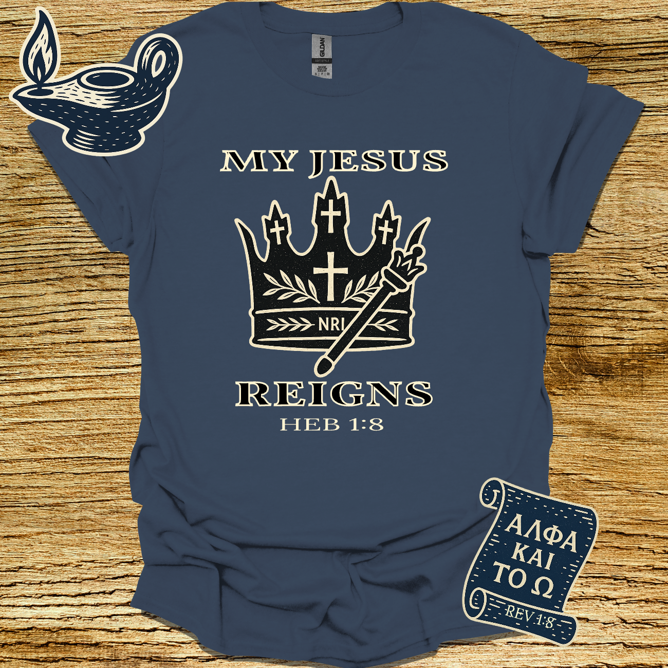 MY JESUS REIGNS | Hebrews 1:8 | Unisex Christian T-Shirt