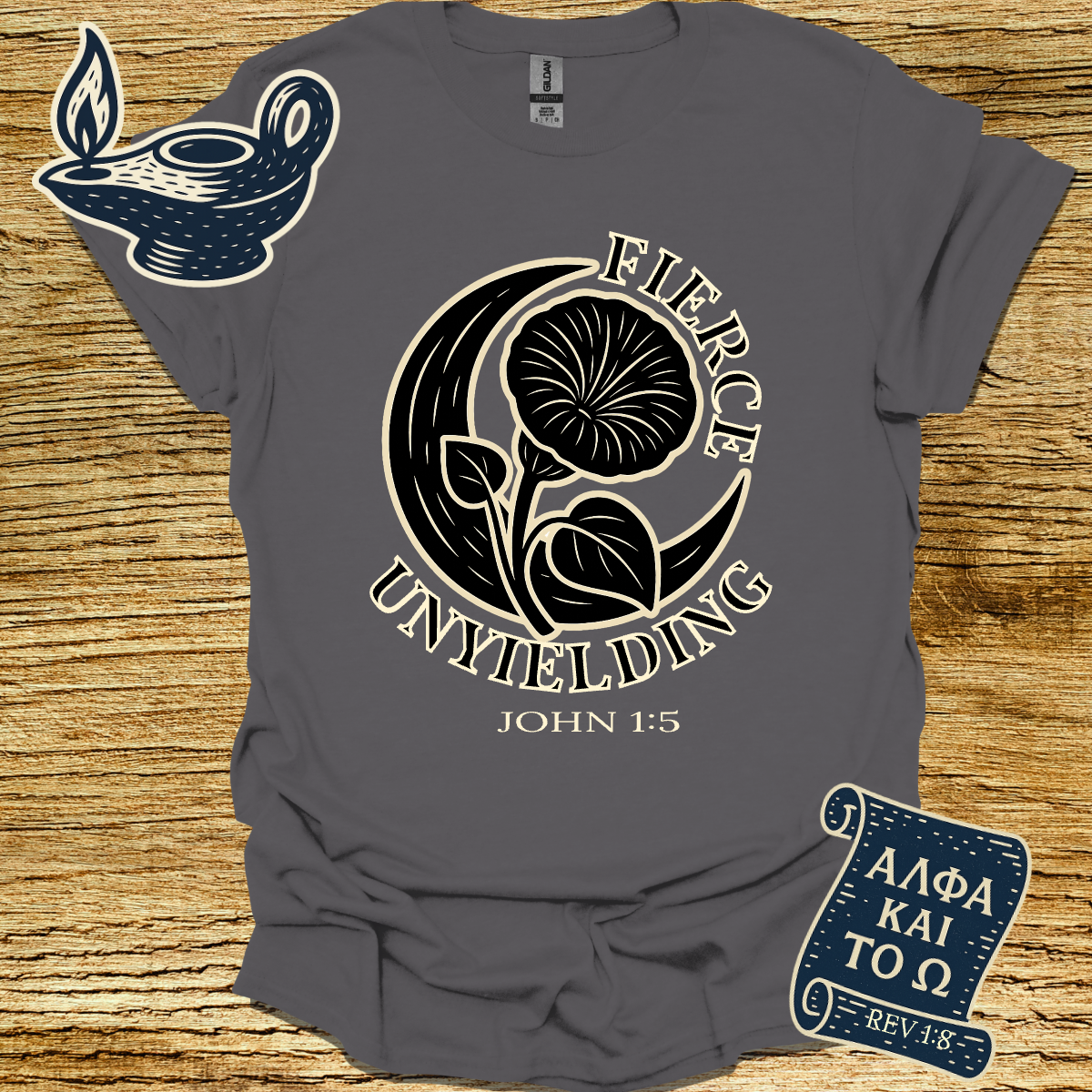 FIERCE UNYIELDING | John 1:5 | Unisex Christian T-Shirt