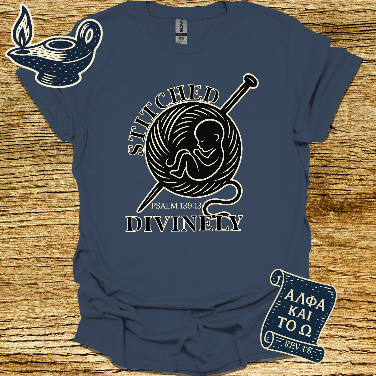 STITCHED DIVINELY | PSALM 139:13 | Unisex Christian T-Shirt