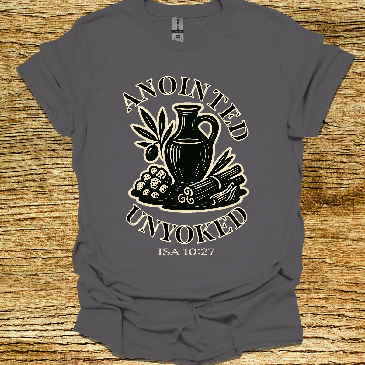 ANOINTED UNYOKED | Isaiah 10:27 | Unisex Christian T-Shirt
