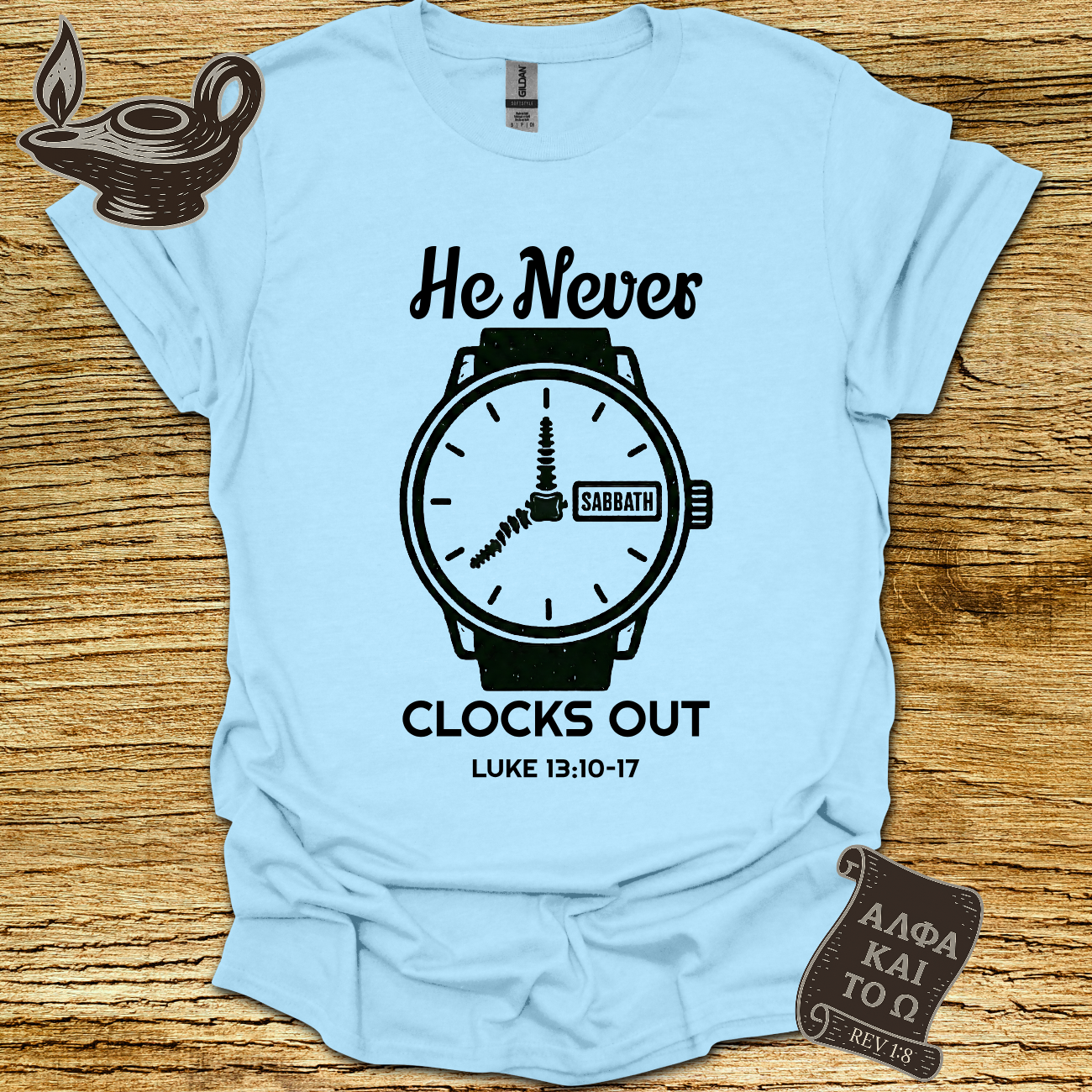 Clocked In Luke 13:10–17 T-Shirt