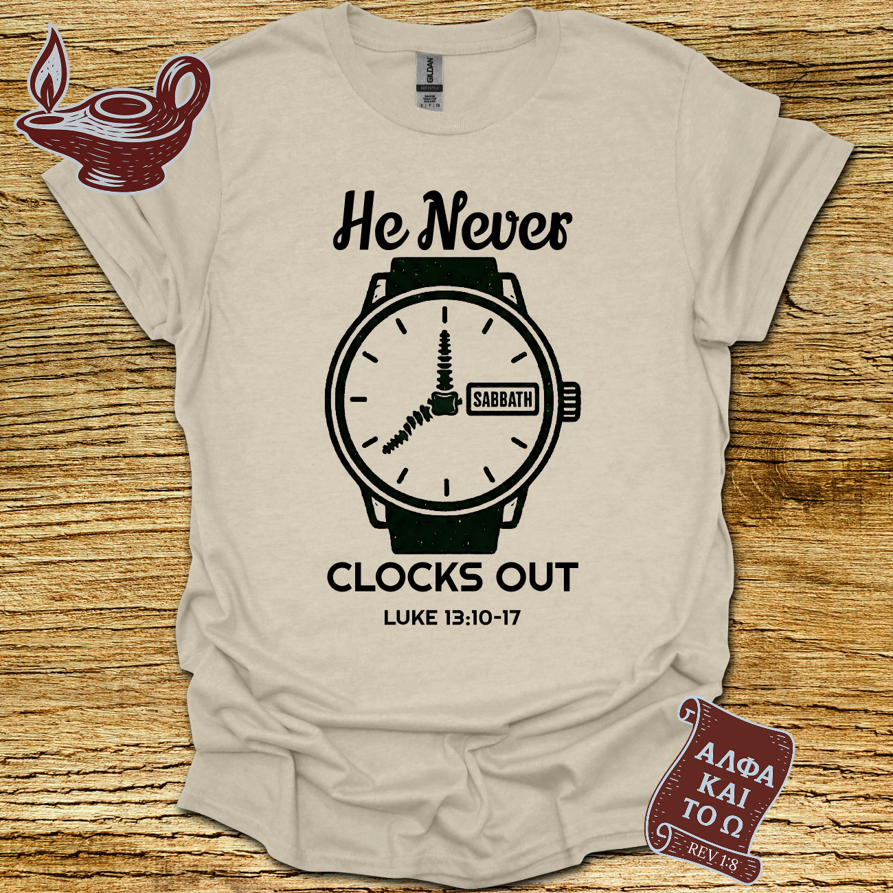 Clocked In Luke 13:10–17 T-Shirt