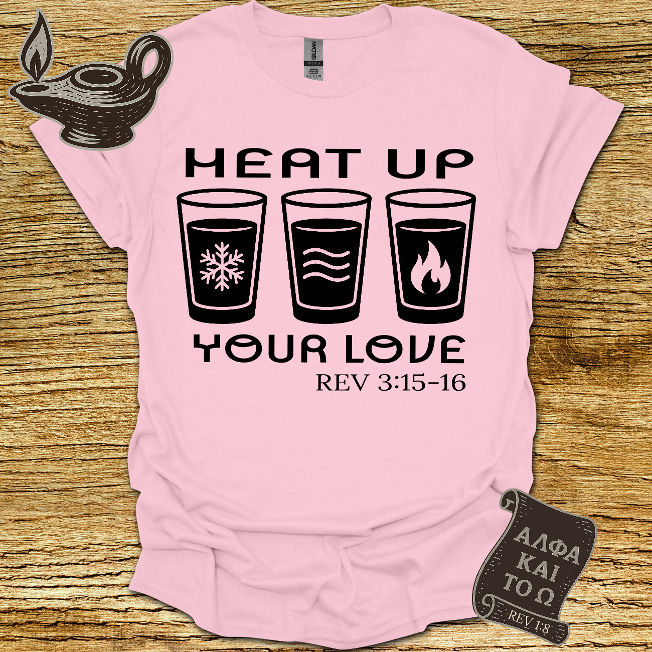 Heat Up Rev. 3:15–16 T-shirt
