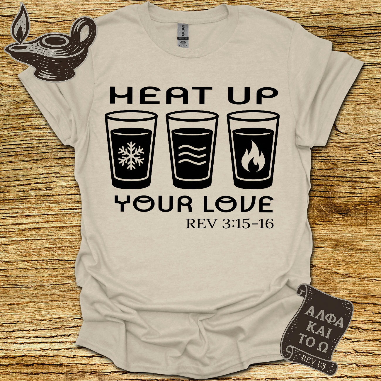 Heat Up Rev. 3:15–16 T-shirt