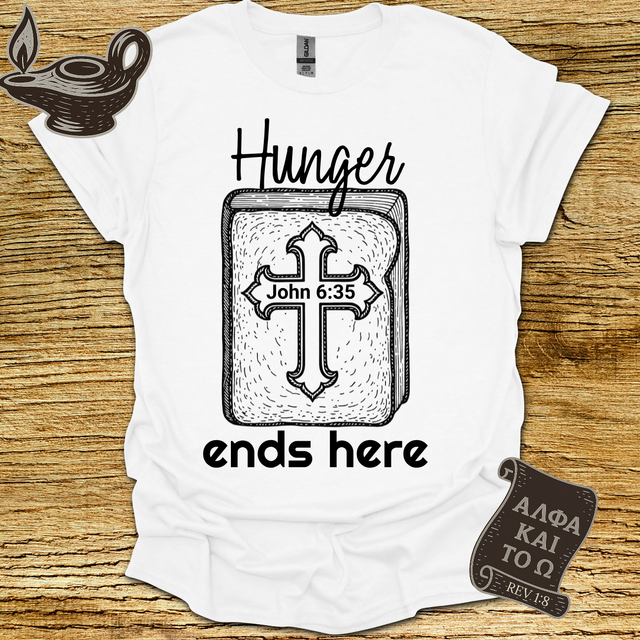 Hunger John 6:35 T-shirt