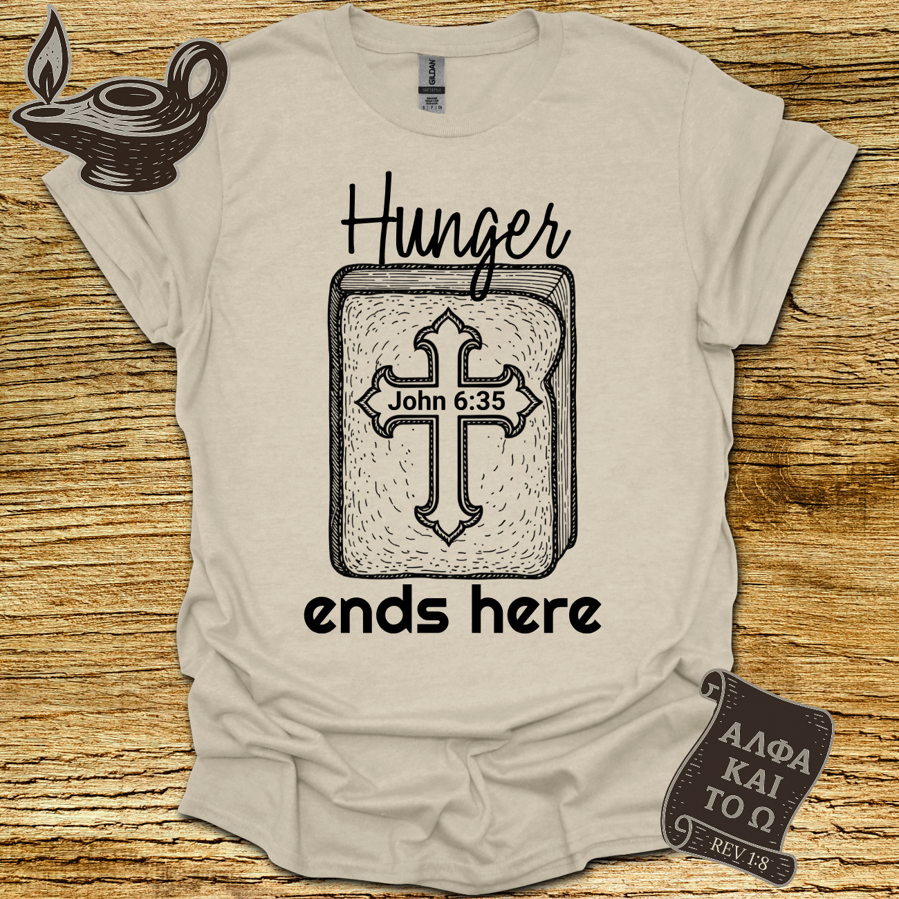 Hunger John 6:35 T-shirt