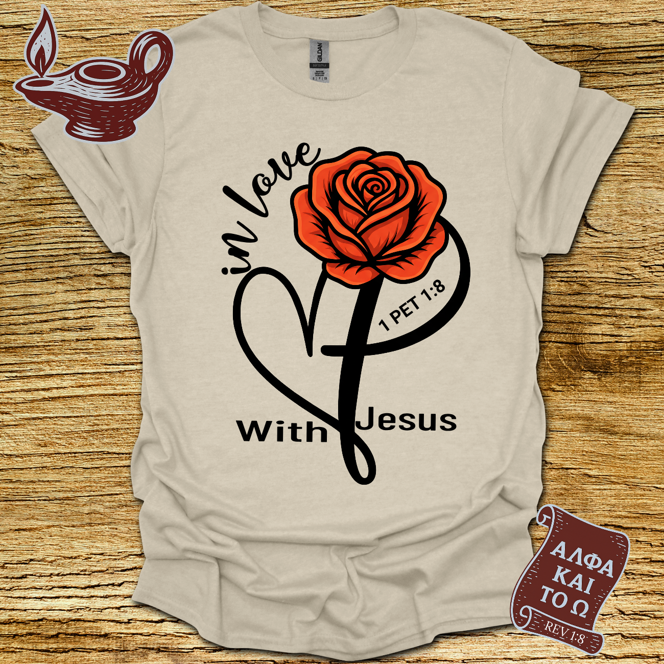 Loving Jesus 1 Peter 1:8 T-Shirt