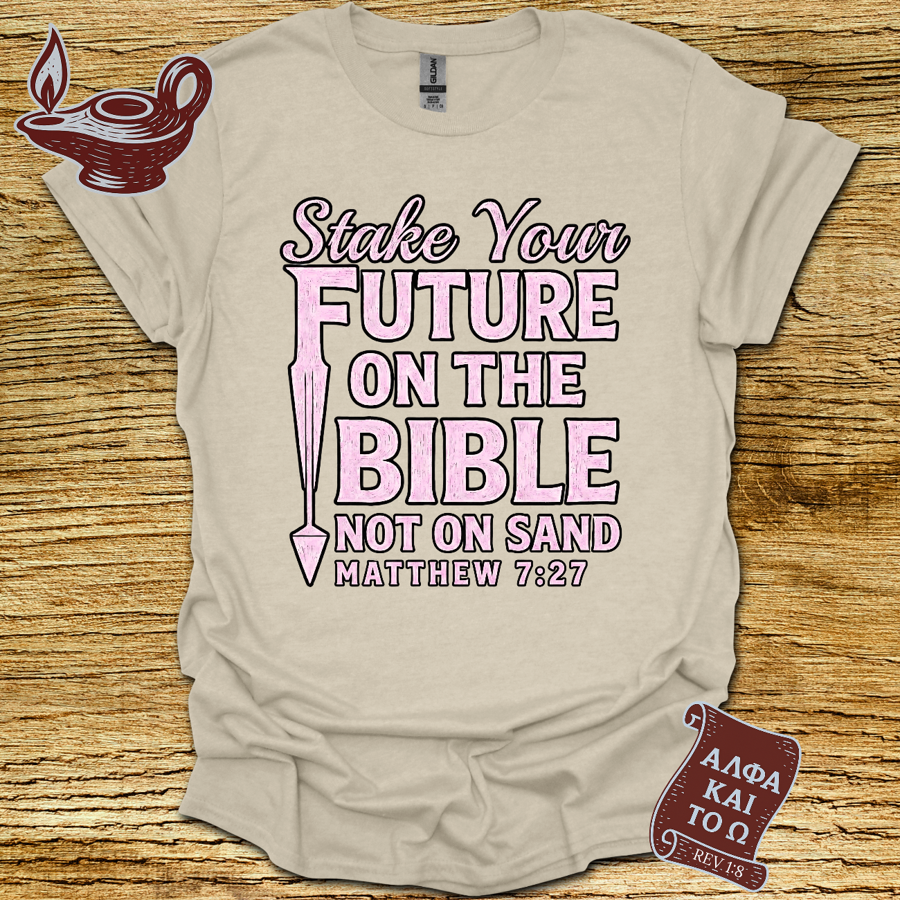 Built on Rock – Matt 7:27 T-Shirt