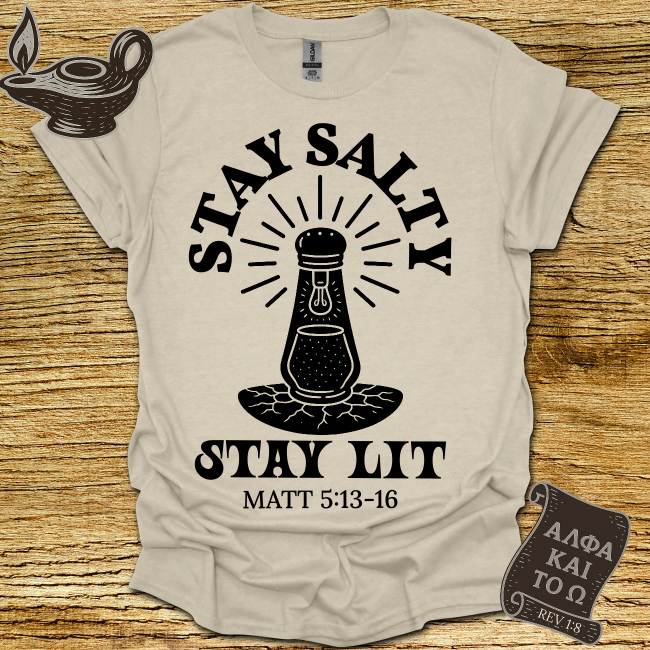 Stay Salty Stay Lit – Matthew 5:13–16 Christian T-Shirt